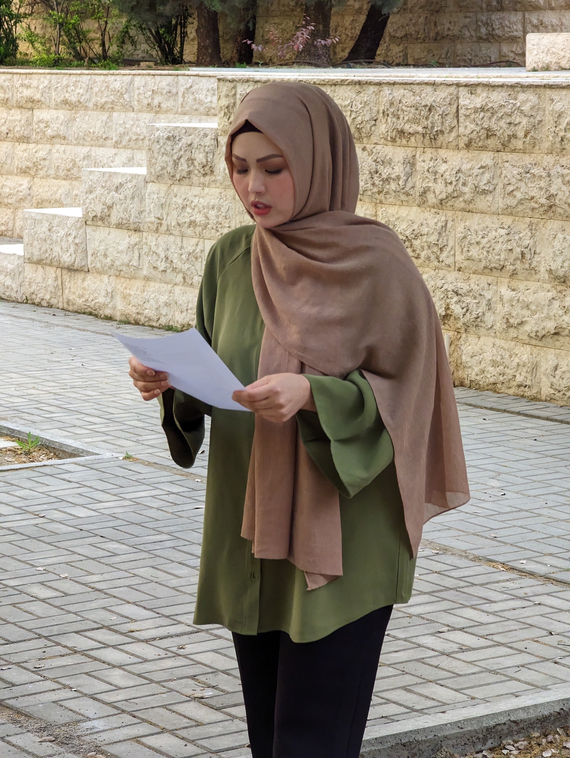 AUIS students read their creative works as part of a University-sponsored competition.
